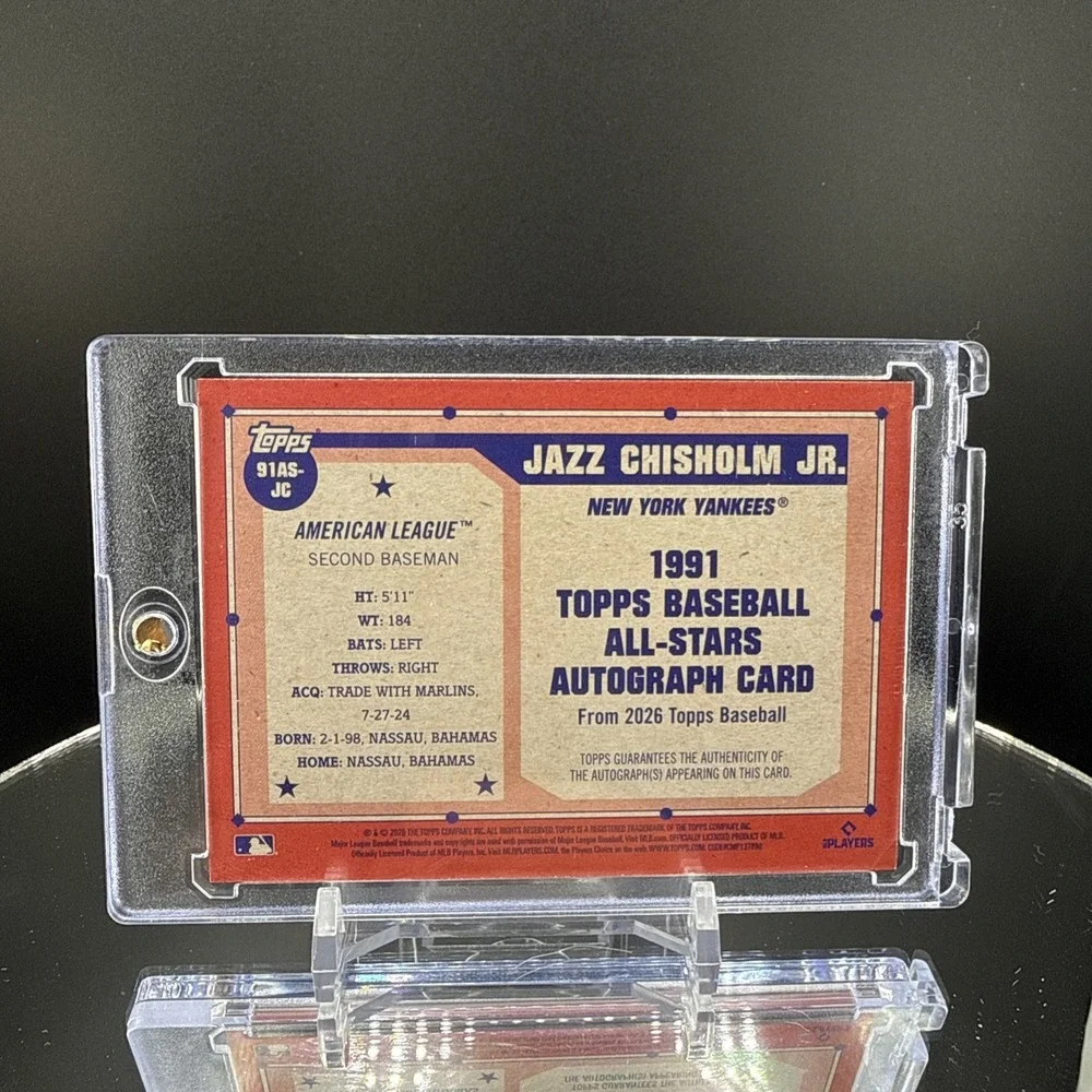 Jazz Chisolm On Card Auto T91as-jc Series 2 Topps 2026  Baseball All-star